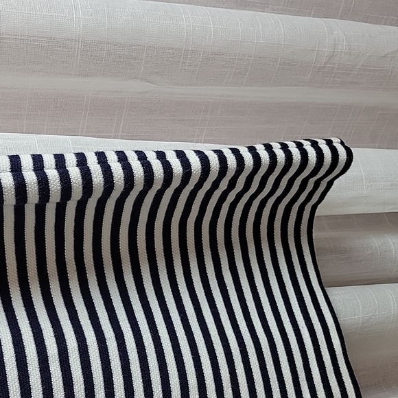 Boden White and Navy Stripe Sheath Dress Size 10L - Picture 4 of 9